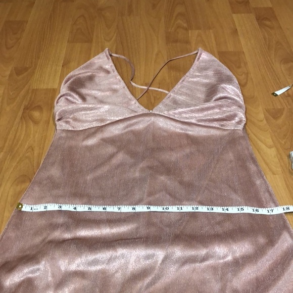 Zara viral pastel powder pink metallic knit midi dress - Large (L) - Picture 9 of 12